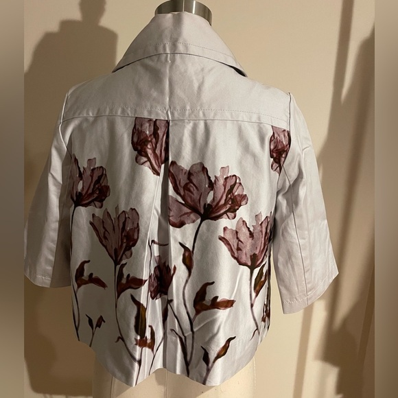 EUC Anthropologie cropped dbl breasted printed jacket - Picture 3 of 3